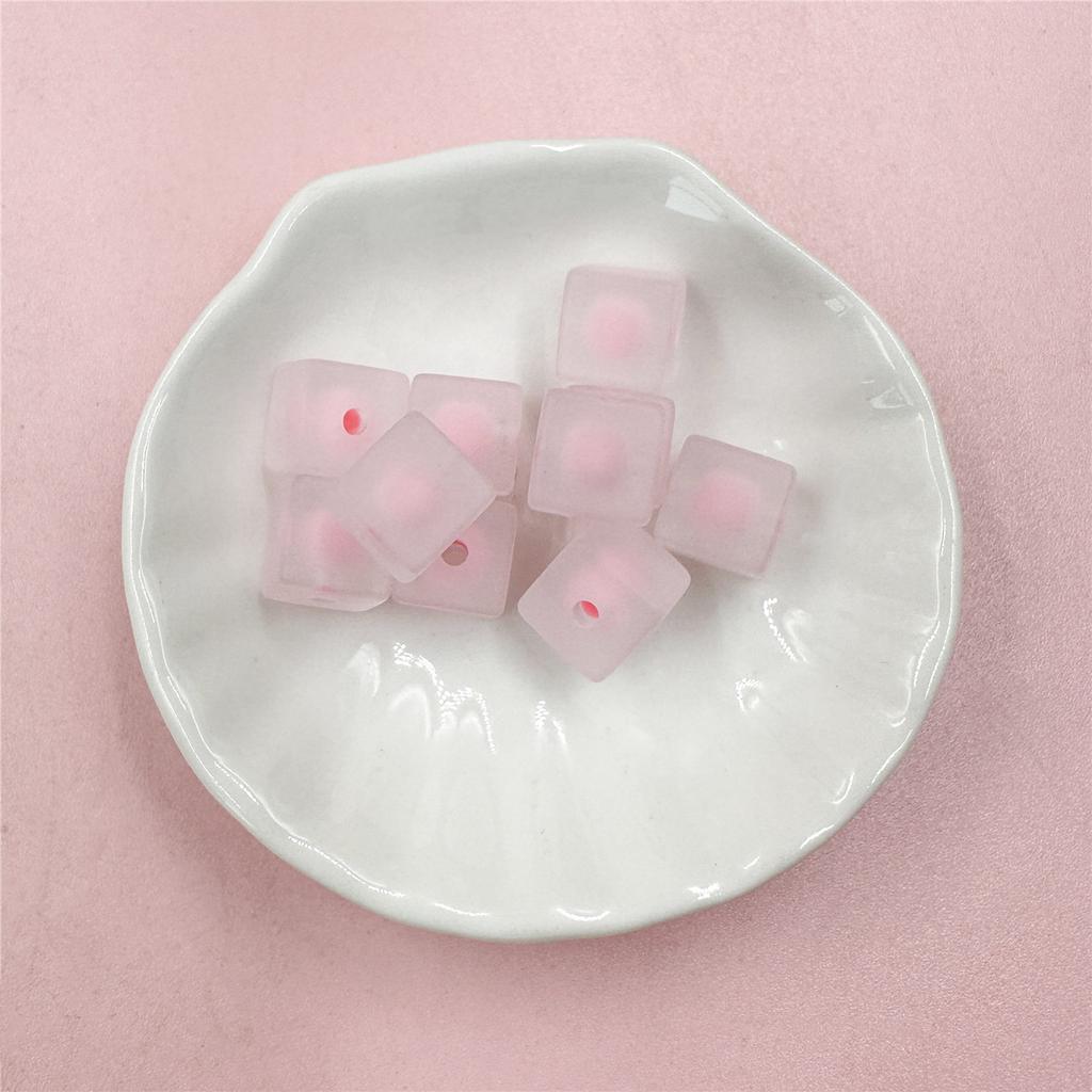 DIY акриловые квадратные свободные бусины, материалы ручной работы, 10 мм, ювелирные аксессуары, матовый браслет-цепочка для мобильного телефона, 10 шт., модные бусины