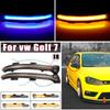 2PCS For VW Golf 7 MK7 GTI Smoked Dynamic Side Mirror Blinker Turn Signal Light For Volkswagen Rline Sportsvan Side Mirror Light