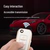 TPU чехол для ключа с золотистой окантовкой для Dongfeng Venucia D60/T70/M50V - Мягкая резина, 3-кнопочная защита для мужчин и женщин