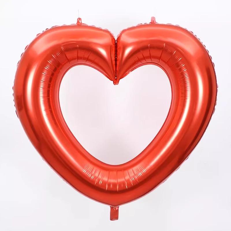 40 Inch Heart Balloons Hollow Hook Love Hearts Aluminum Film Balloon Wedding Party Decor Love Balloon for Birthday Photo Shoots