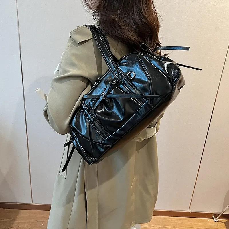 Сумки через плечо из искусственной кожи с бантом в стиле ретро для женщин 2024 года, новый тренд зимы 2020 года, модная сумка-тоут, женские сумки