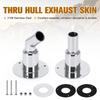 22mm Thru Hull Exhaust Fitting Steel 316 Hull Skin Fittings Marine Heater Exhaust  Marine Boat