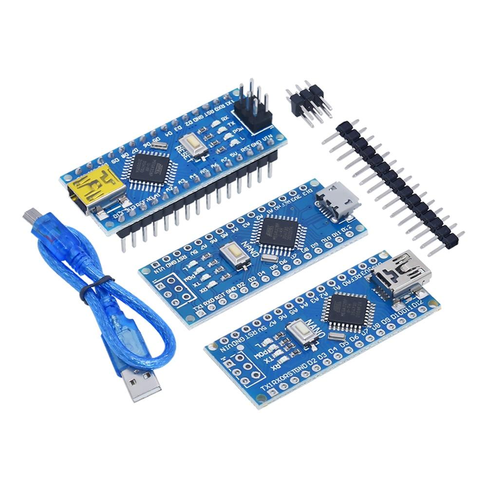 Акция для arduino Nano 3,0 Atmega328, совместимая плата с контроллером WAVGAT, модуль PCB, макетная плата без USB V3.0