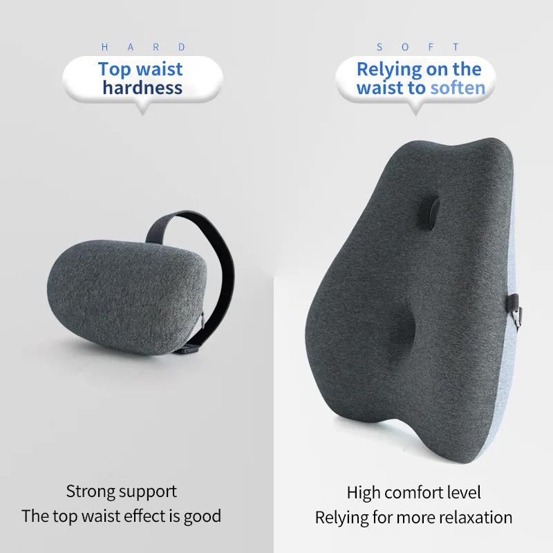 Car Seat Office Chair Massage Back Lumbar Support Memory Cotton Ventilate Cushion Pad Back Lumbar Cushion for Car Driver