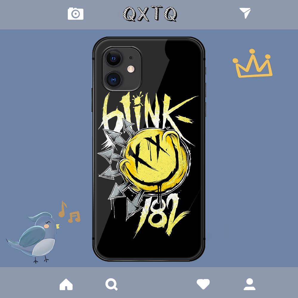 Чехол для iPhone Samsung Galaxy Redmi Note S 17 16 15 14 13 20 24 25 54 Pro Max Ultra Fe из закаленного стекла с изображением панк-рок группы Blink 182