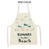 Lovely Seagull Lighthouse Patttern Sailboat Aprons Adult Kids Kitchen Aprons for Home Cooking Baking Cleaning Tool Adult Bibs