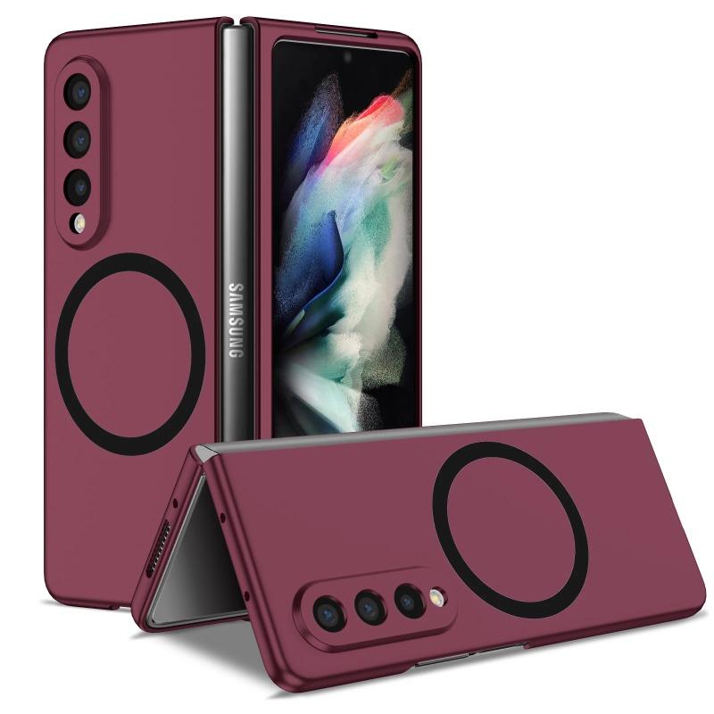 Простой матовый магнитный чехол для Samsung Z Fold 7 Fold6 Fold5 Fold4 Fold3 Magsafe Беспроводная зарядка Ударопрочный Жесткий чехол