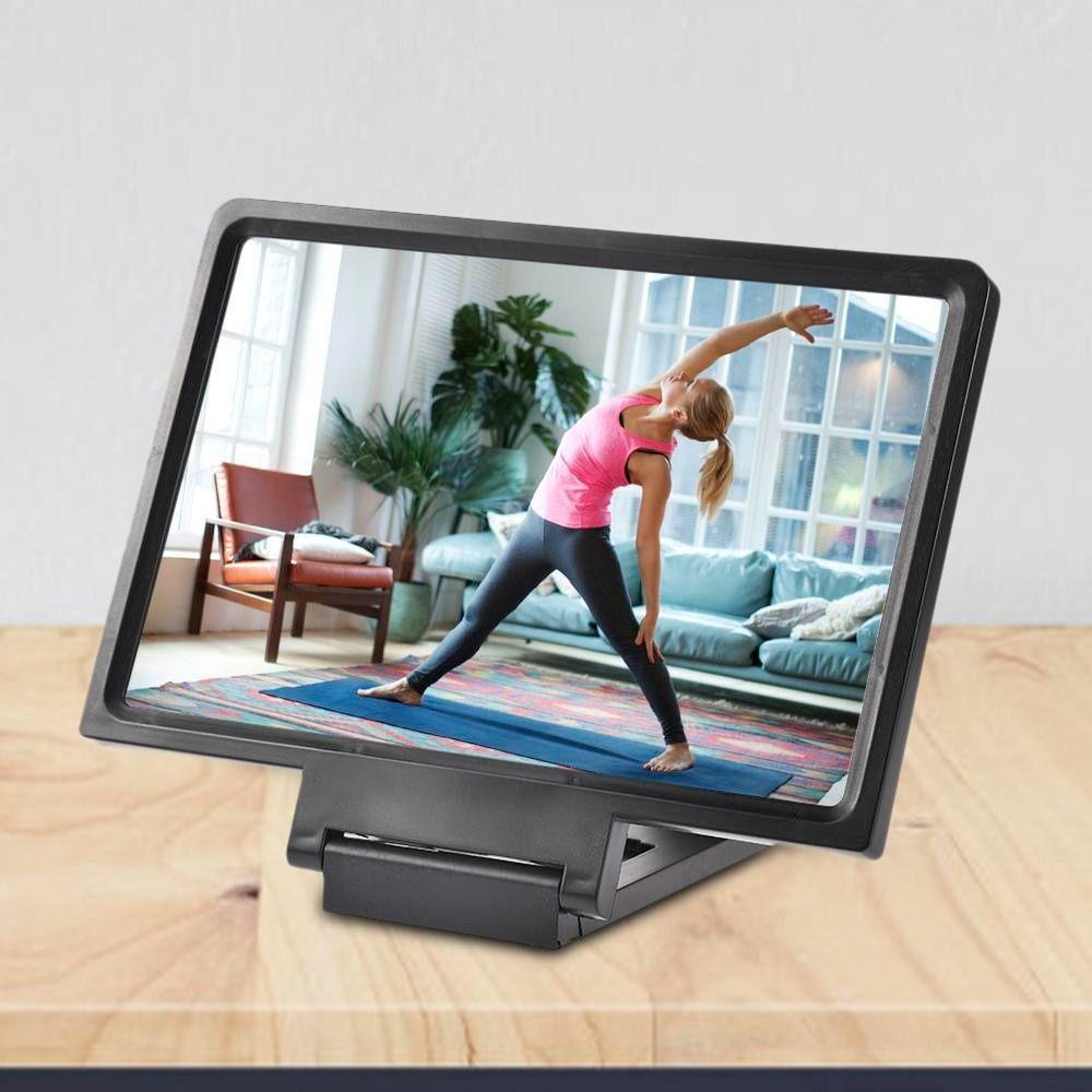 Portable Bracket Folding Screen Magnifier Mobile Phone Holder Enlarged 3D Glass