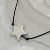Y2K Регулируемая веревка звезда кулон колье колье пентаграмма ключичная цепочка женские украшения подарок на день рождения