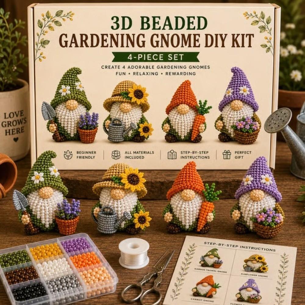 Educational Toy Handmade Bead Art Set Gnome Bead Doll Making Supply  School Project