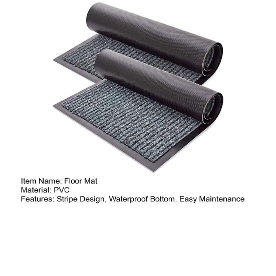 Полосатый коврик для входной двери Сверхпрочный Впитывающий Входной коврик Для помещений и улицы Устойчивый к выцветанию Водонепроницаемый Напольный коврик для патио, крыльца, прихожей