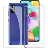 Case for Samsung Galaxy A41 - HoussTS - Silicone - Transparent - Tempered Glass - Flexible