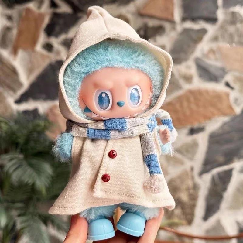 Милый эльфийский плащ ведьмы Магический набор Одежда Для куклы Labubu 17 см Хэллоуин Рождественская одежда Наряд для переодевания для аксессуаров Labubu