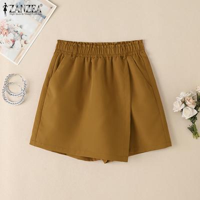 Женские повседневные свободные летние короткие брюки с эластичной резинкой на талии