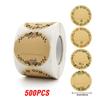 100500 Pcs 2 Inch 5cm Kraft Paper Flowers Thank You Label Stickers for Gift Card Package Party Wrapping Baking Small Business