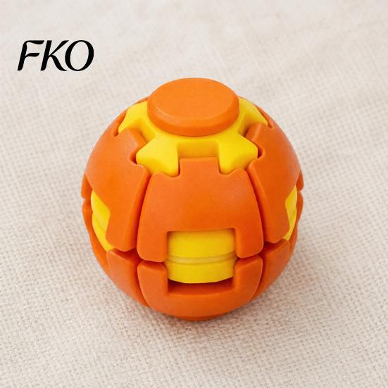 Handheld Stress Reliever 3D Printed Ball, Press & Rotating Finger Spinner, Decompression Ball Mini Pocket Fidget Toys, Portable Ergonomic
