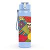 1PC Crazy Colorful Patchwork Quilt Print 750ml Color Plastic Sports Water Bottle Leakproof Flip Straw Lid Suitable for Sports Office Home Use