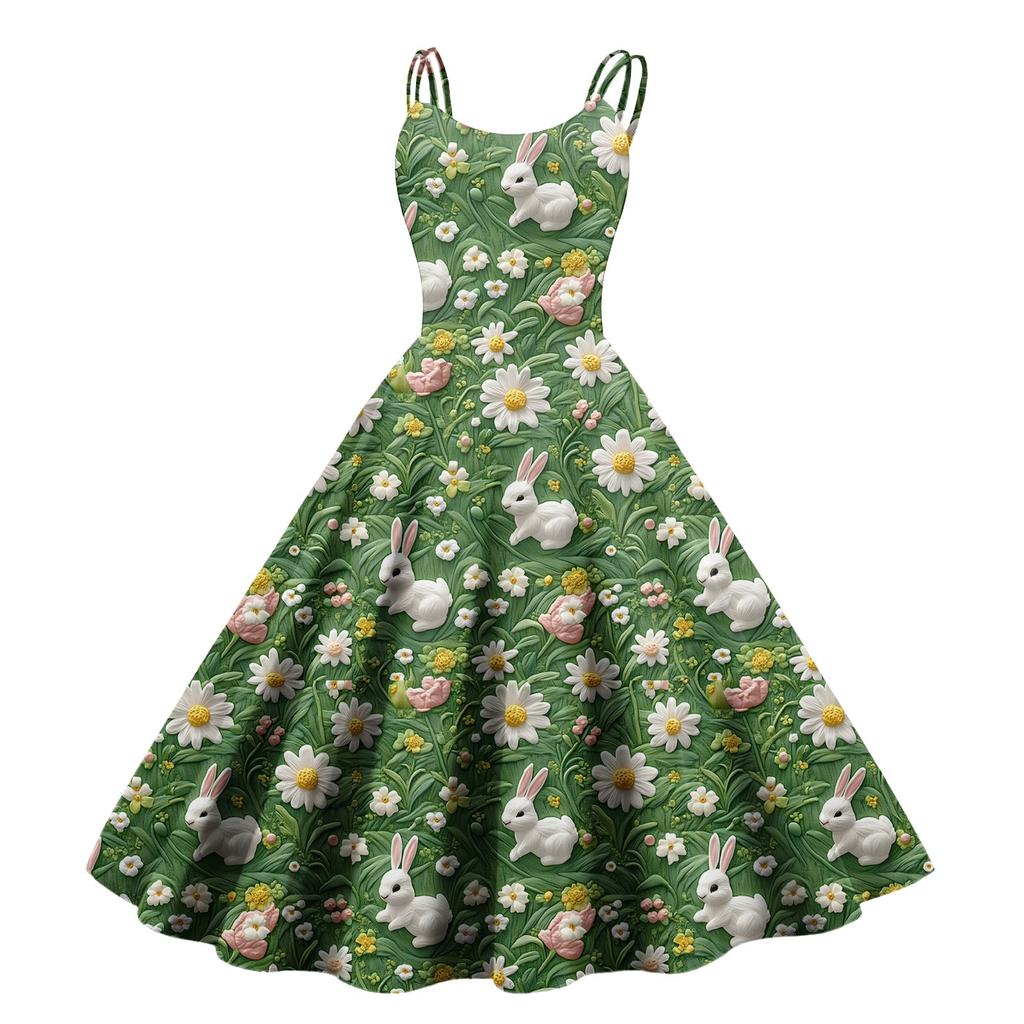 Women's Casual Fashion Print Sexy Off Shoulder Punk Retro Dress Retro Dress Dress