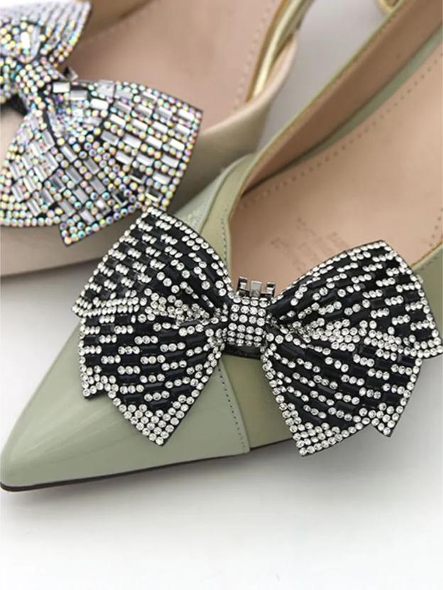 Detachable Sandals, High Heels, Accessories, Bow Buckle, Shoe Upper Accessories