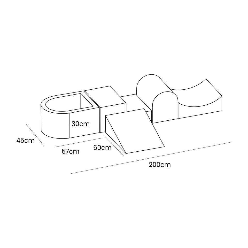 Пенопластовые кубики для лазания для малышей MeowBaby® Beige 4 элемента с шариковой ямой 57x45x30см