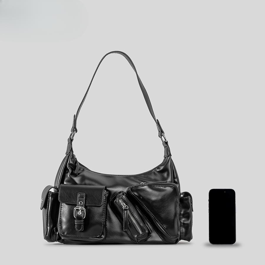 Женская байкерская сумка в стиле ретро Sweet Cool Spice Handbag Большая вместительная сумка через плечо с несколькими карманами