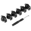 Musiclily Pro Inch-Size Guitar Chicken Knobs for Amplifiers and Effects Pedals, Black (Set of 6)