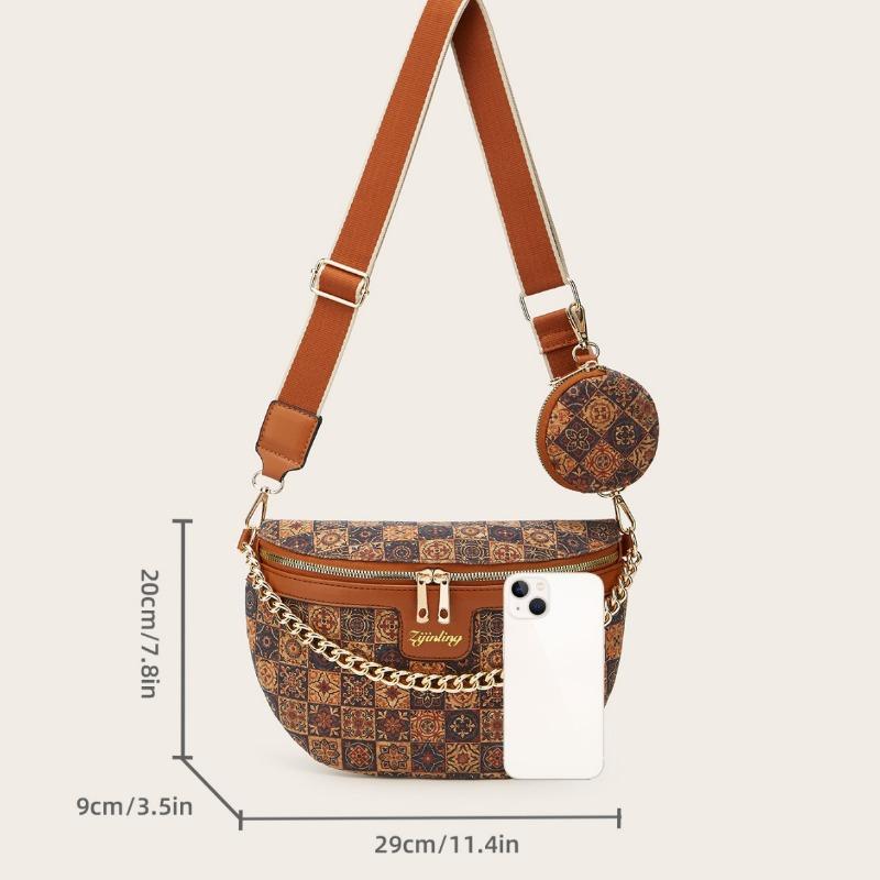 Niche Design Sense Printed Crossbody Bag Модная женская нагрудная сумка через плечо на одно плечо