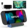 ТВ-док-станция для Switch 2, зарядная док-станция, портативный адаптер-док-станция для ТВ Switch 4K HDMI-совместимый, с портом Type C / USB