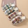Cotton Slippers Color Matching Autumn and Winter Indoor Home Thick Bottom Velvet Warm Couple Hair Slippers