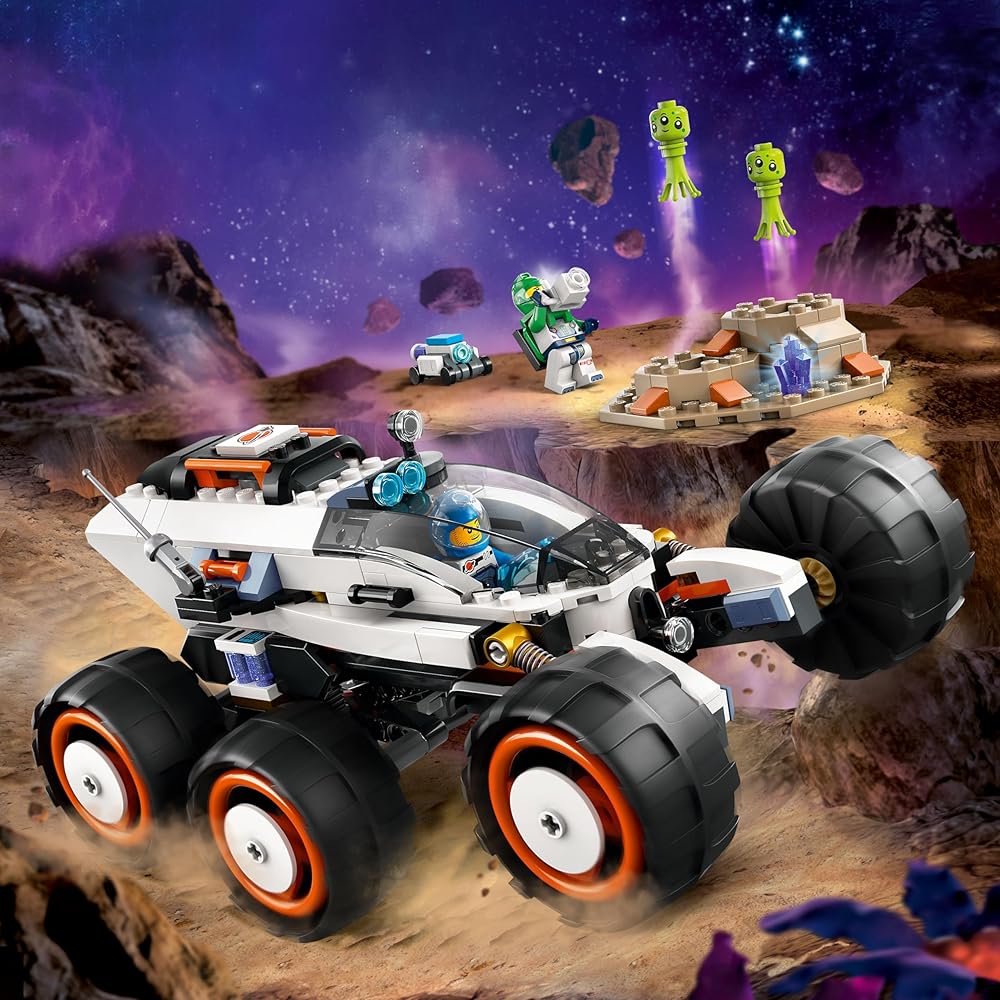 LEGO City Space Exploration Vehicle with Alien Toy Building Blocks for Kids Ages 6-9