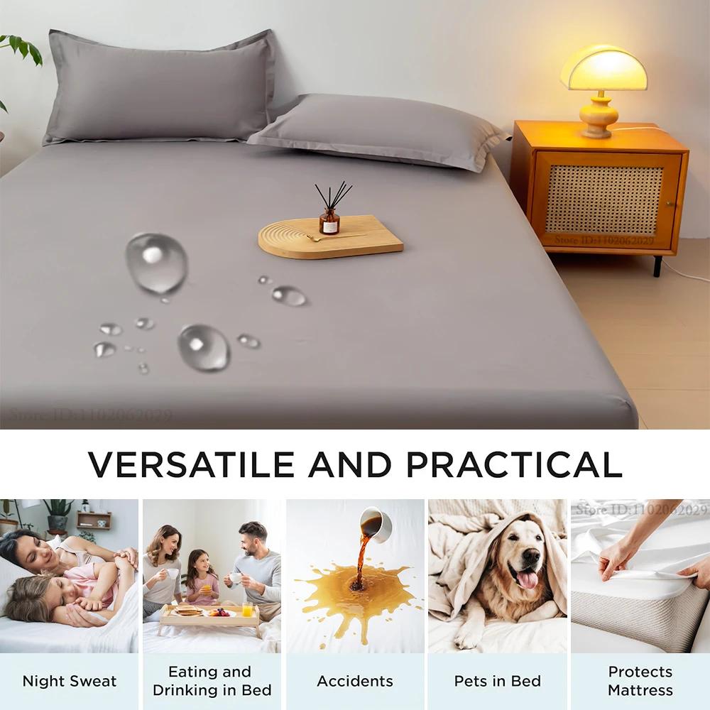 2025 Водонепроницаемые Наматрасники Простыни Покрывала Ткань Толстый Защитник Матраса для Односпальной Двуспальной 120/140/160