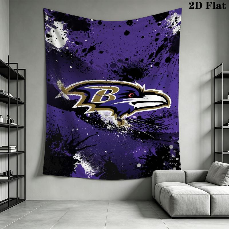 Baltimore Ravens Wall Tapestry Aesthetic Wall Hanging Printed Fabric Blanket Decorative Tapestries for Bedroom Living Room Home Decor