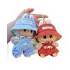 17cm Mini Doll'S Clothes Outfit Accessories For Korea Kpop Exo Labubu Idol V1 V2 Striped Sweater Overalls Glasses Hat Clothing