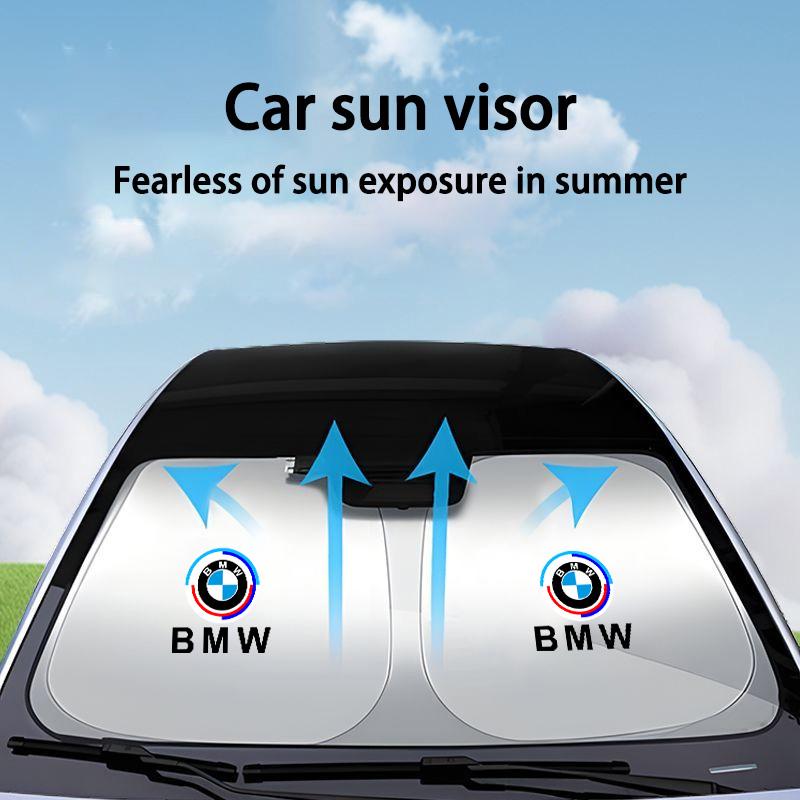 Thicken Car Sun Visor Sunshade Strong UV Resistance Front Glass Sunscreen For BMW 50th Anniversary 1 3 5 7 series E83 F16 E70 vdkc30