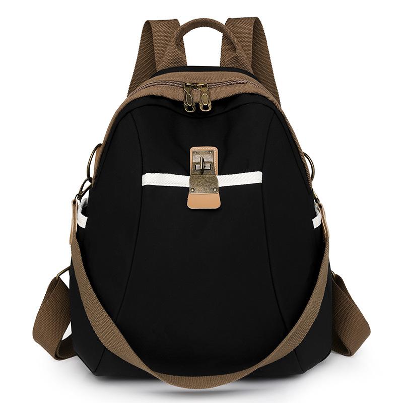 Нейлоновый женский рюкзак, модный тренд, ретро, женская многофункциональная повседневная контрастная дорожная сумка через плечо