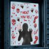 Halloween window sticker scary blood silhouette ghost glass window decoration sticker static sticker skull holiday sticker
