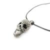 [J1366] - Designer Necklace 'Skull' White Black