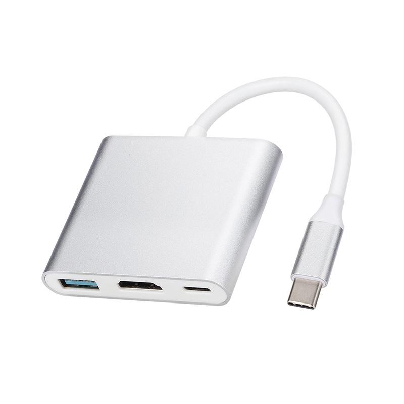 Адаптер 4K USB C Hub To HDMI, многопортовый адаптер Type C с портами USB, совместимый с ноутбуками, смартфонами и планшетами