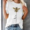 Women Summer T Shirt Retro Fashion Short Sleeve Tees Casual Bee Printed  Tops