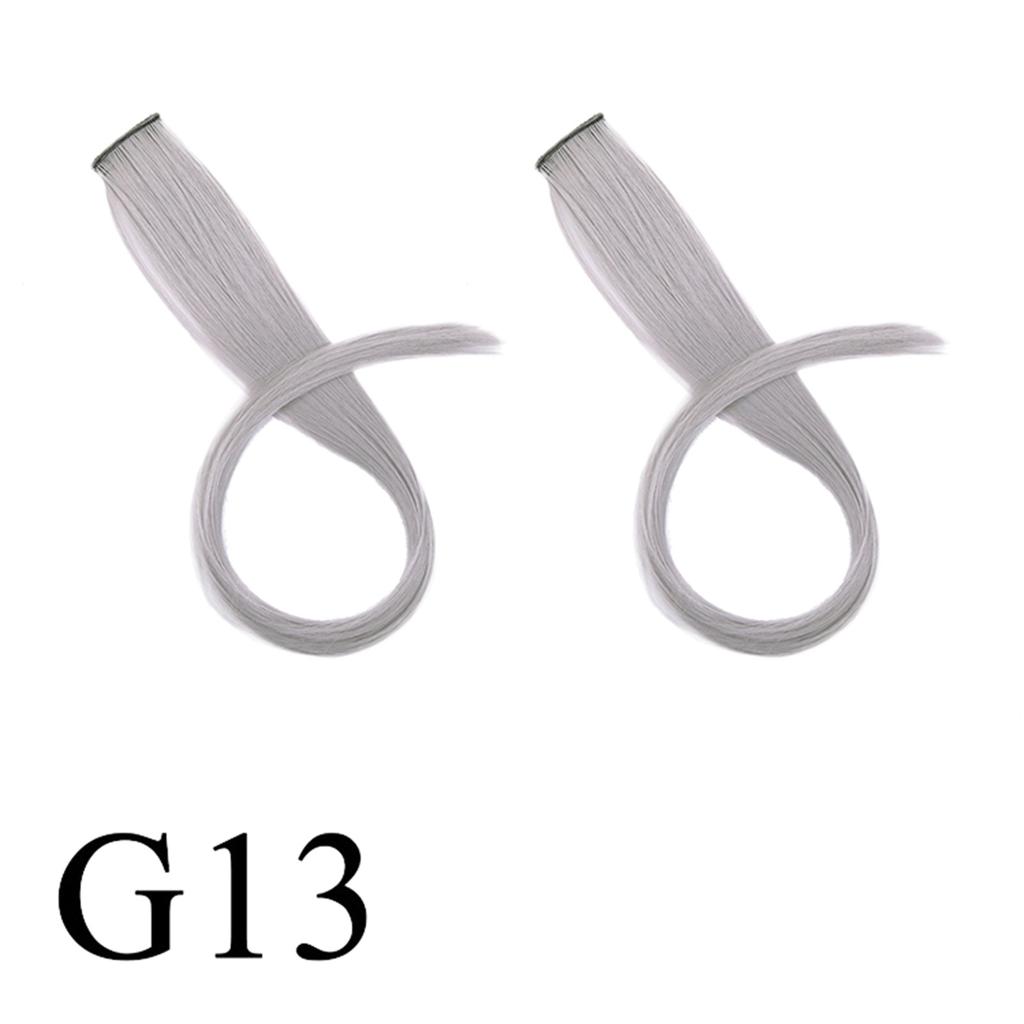 2 шт. цветные накладные волосы на клипсе 20 дюймов, прямые разноцветные волосы, аксессуары для наращивания волос для девочек, женщин, подарок, вечеринка, парик, шт.