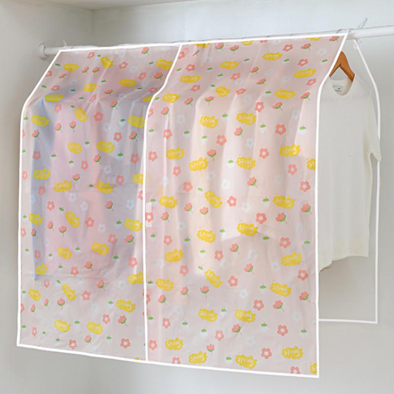 Чехол для одежды из ткани Прозрачный чехол для одежды Чехлы для одежды из ткани Подвесной органайзер Водонепроницаемый чехол для куртки Пальто Шкаф для хранения