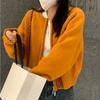 Fashion Solid Elegant Round Neck Zipper Sweater Jacket Women Autumn Winter Loose Short Knitted Cardigan Tops Women Long Sleeve Casual Cardigans 24915