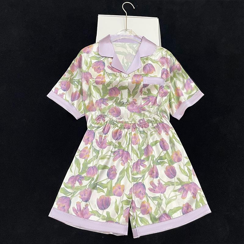 Premium Summer Small Fresh Short-Sleeved Shorts Sweet And Cute Loungewear Student Dormitory Suit Can Be Worn Outside