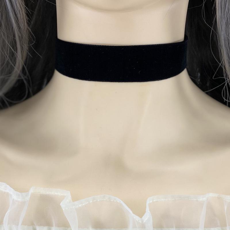 Бархатное колье-чокер, готическое винтажное колье-цепочка для девочек и женщин, черное колье-чокер, модные украшения на шею, аксессуары для воротника