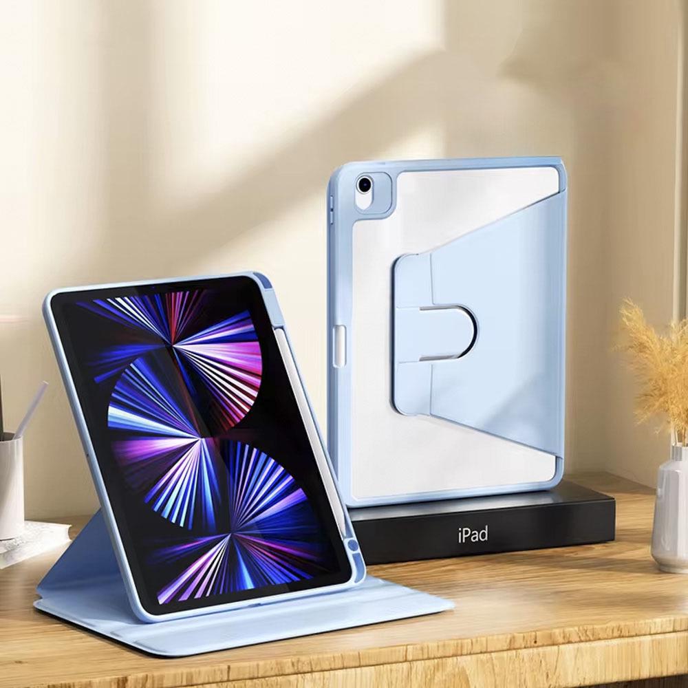 360° Rotating iPad Air 4/5 & Pro 13 Case with Adjustable 10.2/10.9 Inch Pen Slot