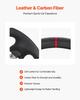 Steering Wheel for 2008-2020 Nissan 370Z, Carbon Fiber Steering Wheel D-Shaped Flat-Bottom, Leather Grip with Non-Slip Texture & Precise Stitching,