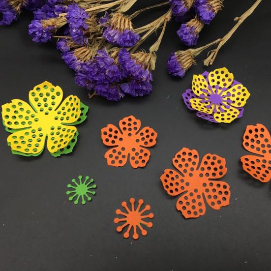 8шт цветок листья металлический штамп для тиснения трафарет для скрапбукинга бумажная карточка