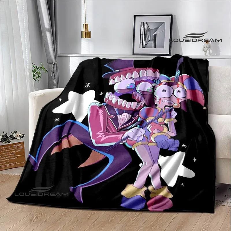 УДИВИТЕЛЬНЫЙ ЦИФРОВОЙ ЦИРК Мультяшное одеяло Теплые фланелевые одеяла Мягкое уютное одеяло Диван Дорожное одеяло Подкладка для постельного белья Подарок на день рождения