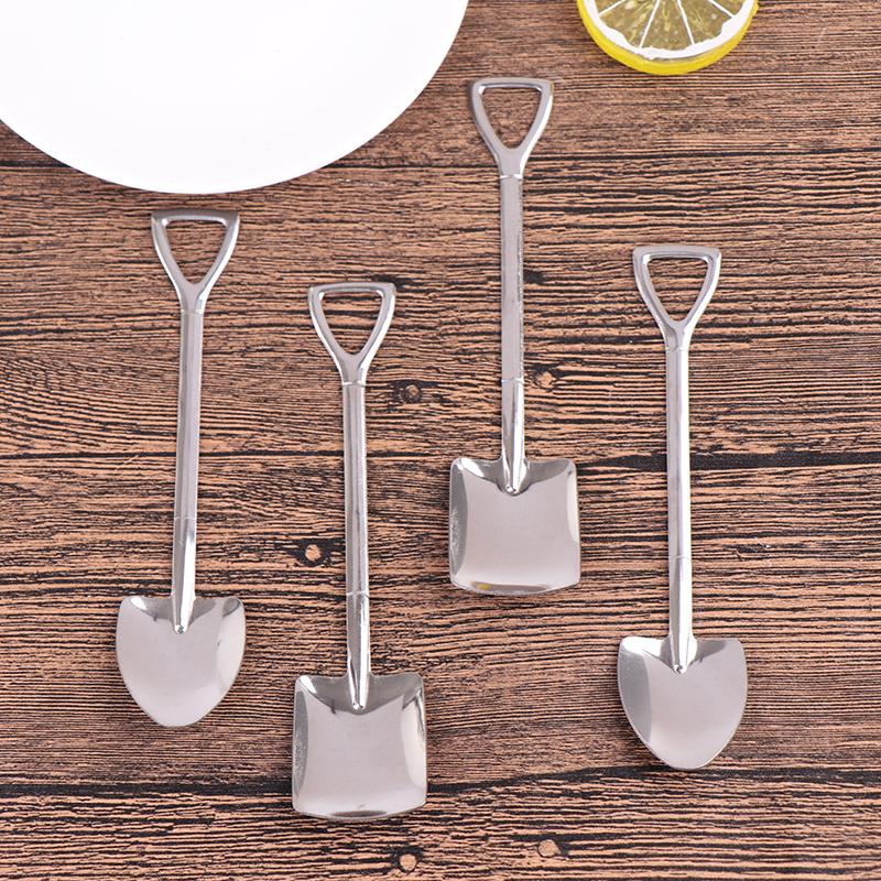 4 шт./набор Ретро лопатка из нержавеющей стали Ложка для мороженого и кофе Креативная чайная ложка