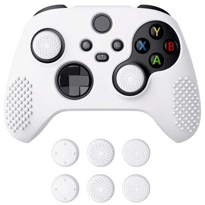 EXtremeRate PlayVital 3D Шипованный Силиконовый Чехол-Кожа с 6 Черными Накладками на Стикеры для Геймпада Xbox Series, Мягкий Резиновый Защитный Чехол для Беспроводного Геймпада Xbox Core